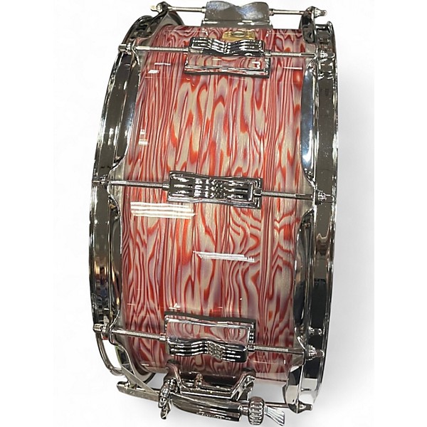 Used Ludwig 6.5in Classic Maple snare pink oyster Drum