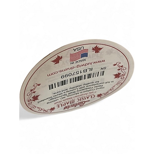 Used Ludwig 6.5in Classic Maple snare pink oyster Drum