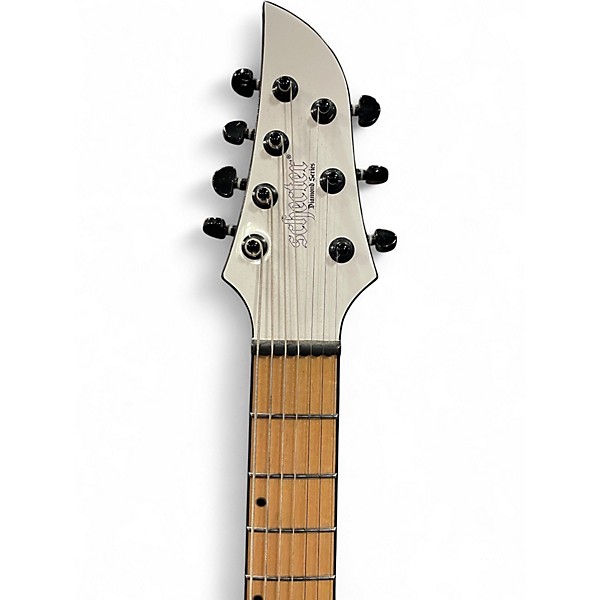 Used Schecter Guitar Research KM7 MK III HYBRID SNOW BLIND WHITE Solid Body Electric Guitar