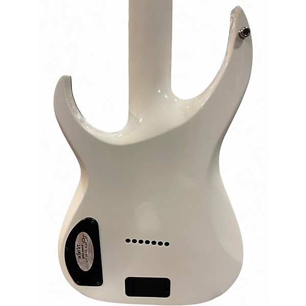 Used Schecter Guitar Research KM7 MK III HYBRID SNOW BLIND WHITE Solid Body Electric Guitar