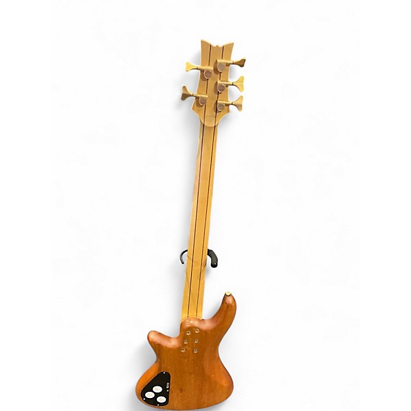 Used Schecter Guitar Research Diamond Passive Custom Active 5 String Natural Electric Bass Guitar