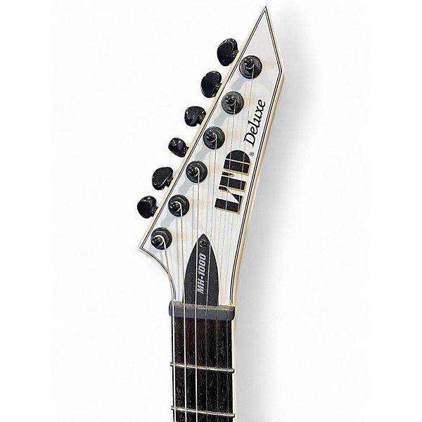 Used ESP LTD MH1000 with Evertune Alpine White Solid Body Electric Guitar