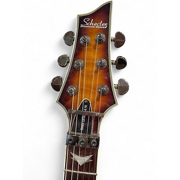 Used Schecter Guitar Research Omen Extreme 6 Floyd Rose Tobacco Burst Solid Body Electric Guitar