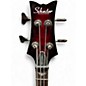 Used Schecter Guitar Research Stiletto Extreme 4 String Trans Red Electric Bass Guitar