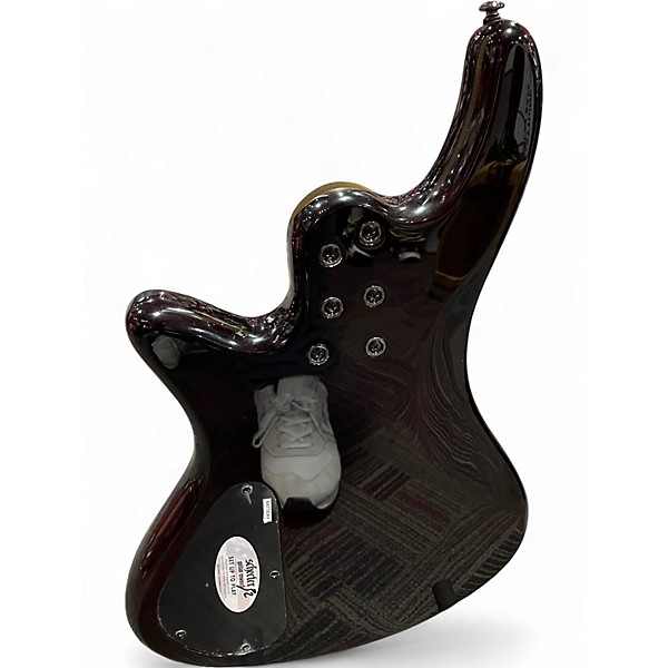 Used Schecter Guitar Research Stiletto Extreme 4 String Trans Red Electric Bass Guitar