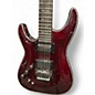 Used Schecter Guitar Research Hellraiser C1 Floyd Rose Sustaniac Chrome Red Solid Body Electric Guitar thumbnail