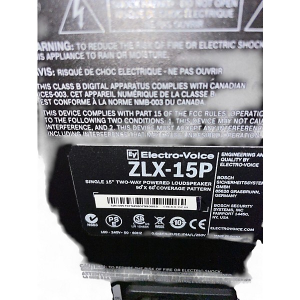 Used Electro-Voice ZLX-15P 15in 2-Way Powered Speaker
