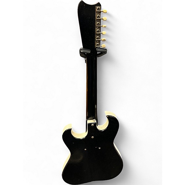 Vintage 1960s Silvertone 1448 w/ Amp Case White Solid Body Electric Guitar