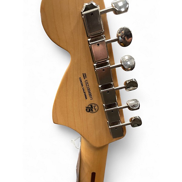 Used 2021 Fender American Performer Stratocaster HSS METALLIC MAROON Solid Body Electric Guitar