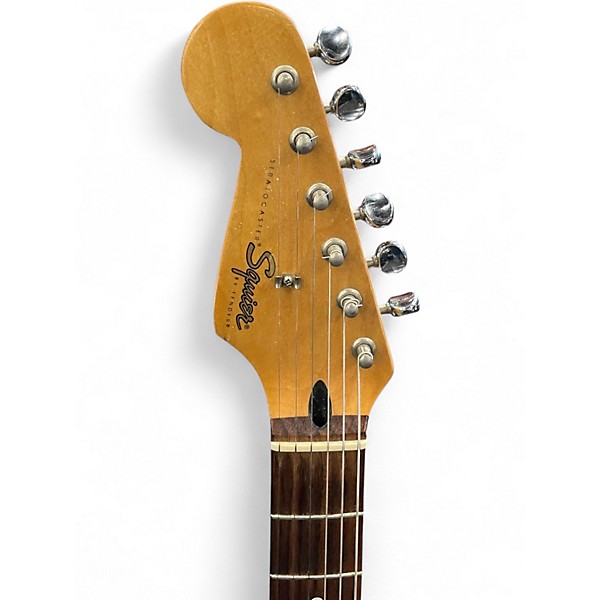 Used 1997 Squier Stratocaster Mexico Left Handed sunburst Solid Body Electric Guitar