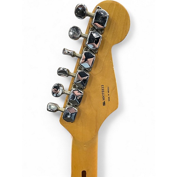 Used 1997 Squier Stratocaster Mexico Left Handed sunburst Solid Body Electric Guitar