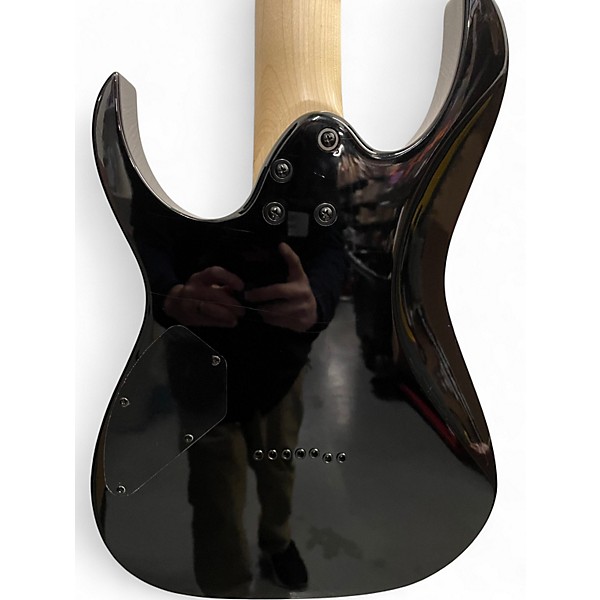 Used Ibanez GRG7221QA Trans Black Solid Body Electric Guitar