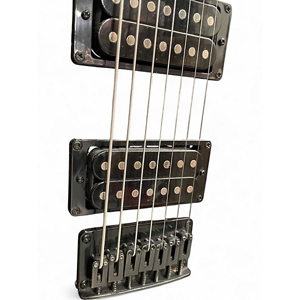 Used Ibanez GRG7221QA Trans Black Solid Body Electric Guitar