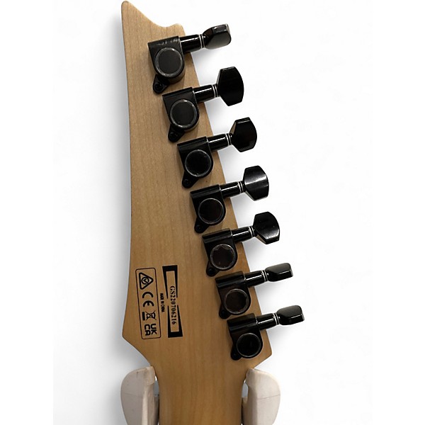 Used Ibanez GRG7221QA Trans Black Solid Body Electric Guitar