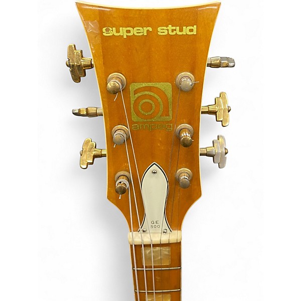 Vintage 1974 Ampeg Super Stud Antique Natural Solid Body Electric Guitar
