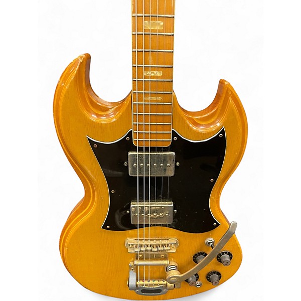 Vintage 1974 Ampeg Super Stud Antique Natural Solid Body Electric Guitar