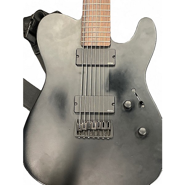 Used ESP LTD TE407 7 String Flat Black Solid Body Electric Guitar