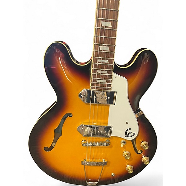 Used Epiphone Casino Tobacco Sunburst Hollow Body Electric Guitar