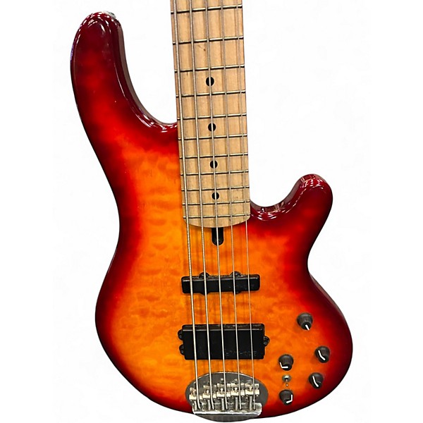 Used Lakland 55-02 Skyline Series 5 String Honey Burst Electric Bass Guitar
