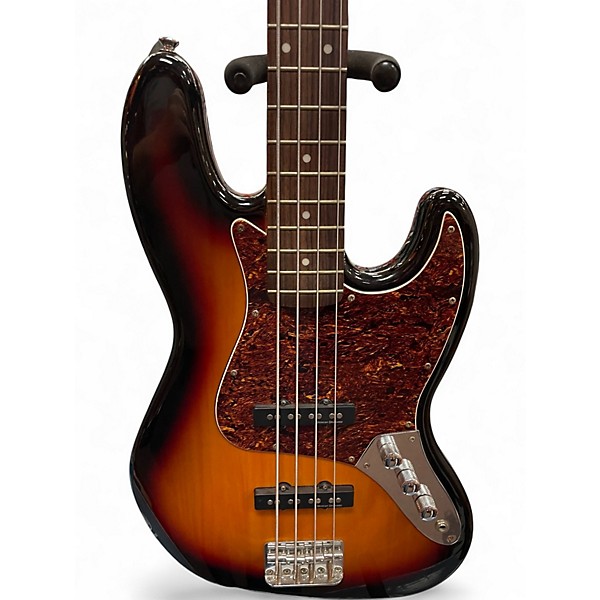 Used Squier Contemporary Jazz Bass 2 Tone Sunburst Electric Bass Guitar