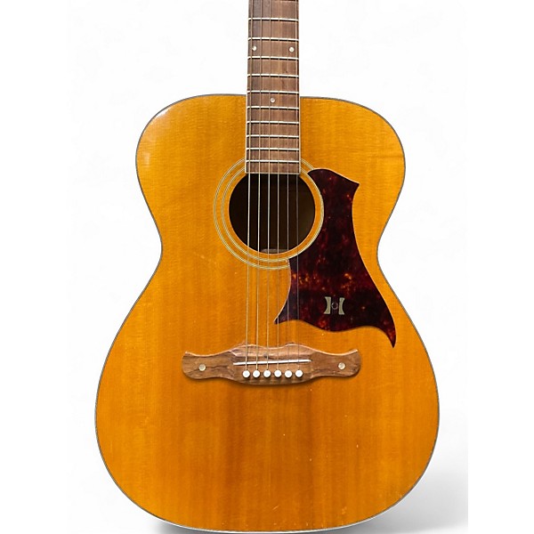 Vintage 1970s Harmony H168 Vintage Natural Acoustic Guitar