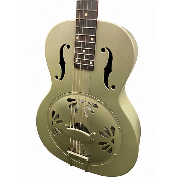 Used Gretsch Guitars G9201 Honeydipper Metal Round Neck Brass Body Resonator Guitar