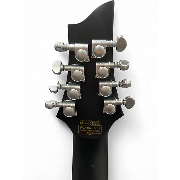 Used Schecter Guitar Research Damien Platinum Metallic Black Solid Body Electric Guitar