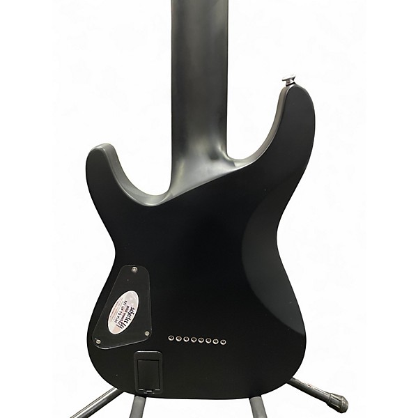 Used Schecter Guitar Research Damien Platinum Metallic Black Solid Body Electric Guitar