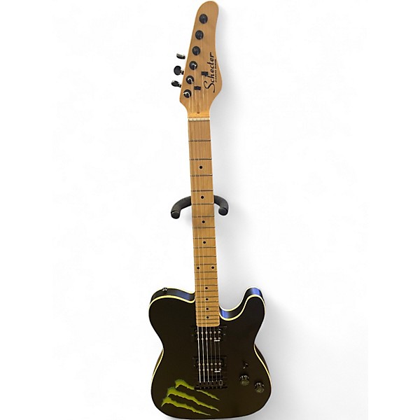 Used Schecter Guitar Research Diamond Series PT Monster Energy Black Solid Body Electric Guitar
