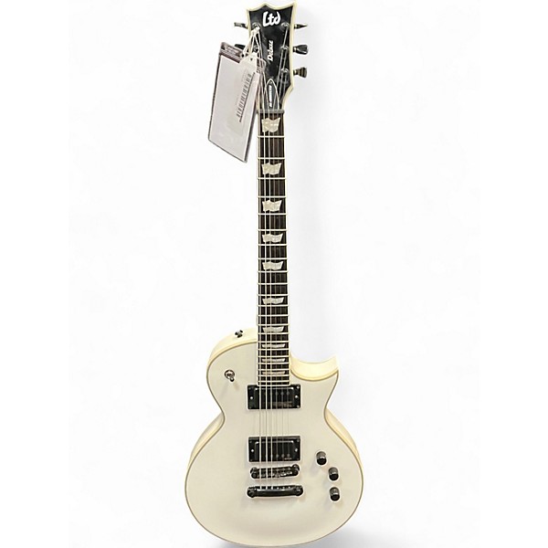 Used 2019 ESP LTD EC1001TCTM White Solid Body Electric Guitar