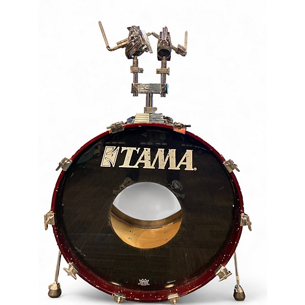 Used 1990s TAMA 5 Piece Granstar Cherry Red Drum Kit