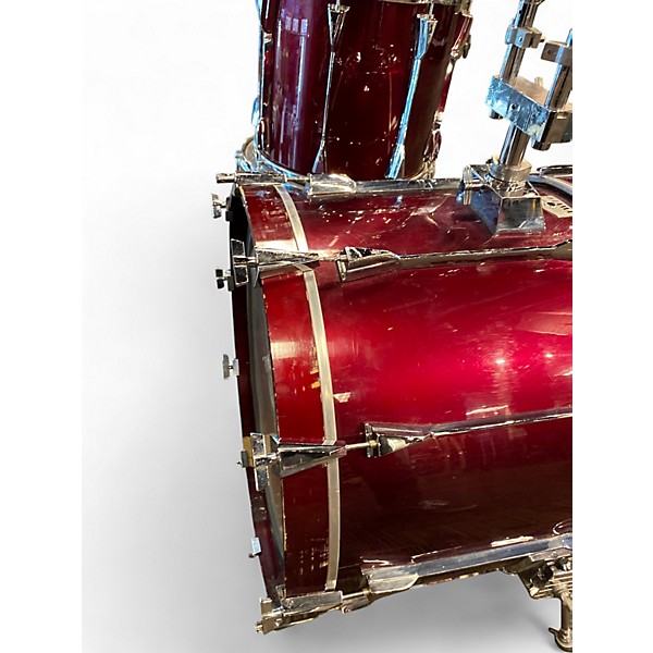 Used 1990s TAMA 5 Piece Granstar Cherry Red Drum Kit