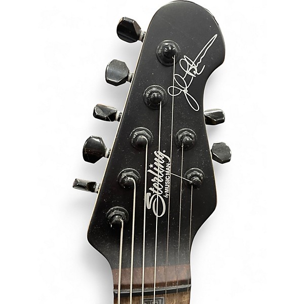 Used Sterling by Music Man John Petrucci JP157 7 String Satin Black Solid Body Electric Guitar