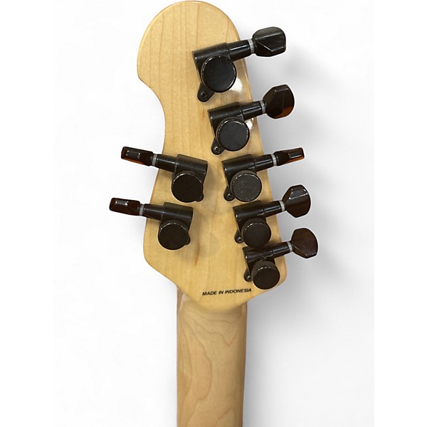 Used Sterling by Music Man John Petrucci JP157 7 String Satin Black Solid Body Electric Guitar