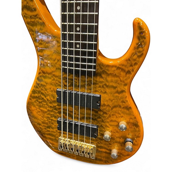 Used Brice 5 STRING BASS BUTTERSCOTCH QUILTED Electric Bass Guitar