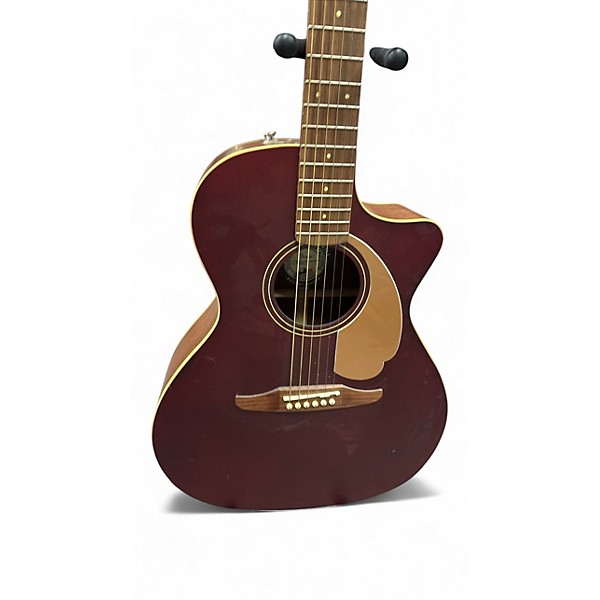 Used Fender Newporter Player Wine Red Acoustic Electric Guitar