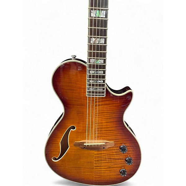 Used ESP XTONE PA1 BURST Hollow Body Electric Guitar