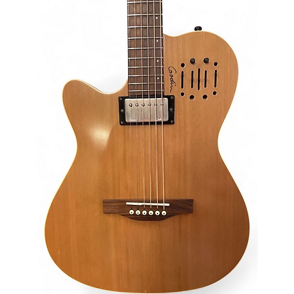 Used Godin A6 Ultra Left Handed Natural Acoustic Electric Guitar
