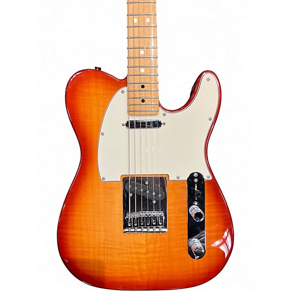 Used Fender Player Telecaster Plus Top Sienna Sunburst Solid Body Electric Guitar