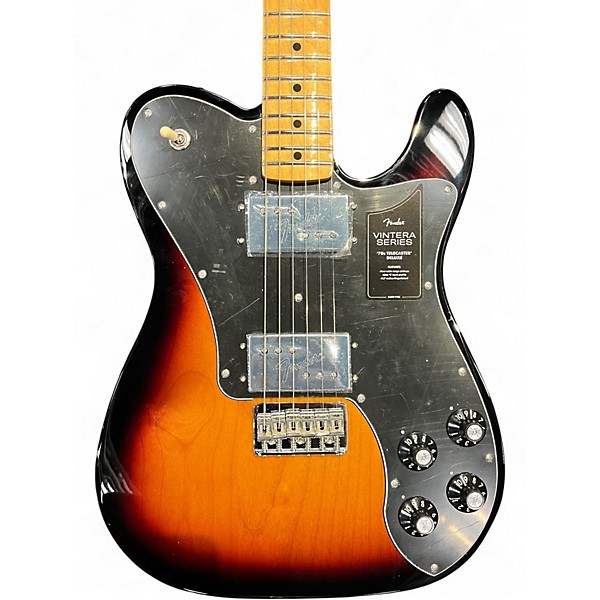 Used Fender Vintera 70s Telecaster Deluxe 3 Tone Sunburst Solid Body Electric Guitar