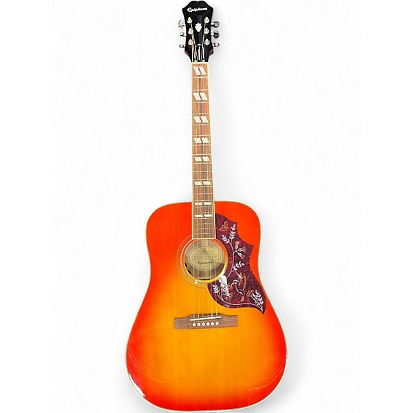 Used Epiphone Hummingbird Pro Cherry Sunburst Acoustic Electric Guitar
