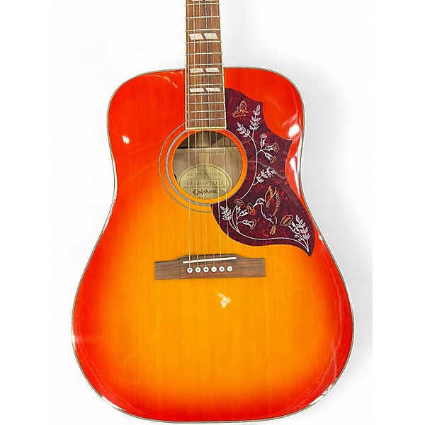 Used Epiphone Hummingbird Pro Cherry Sunburst Acoustic Electric Guitar