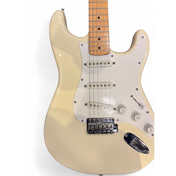 Used Squier Korean-Made Stratocaster Olympic White Solid Body Electric Guitar