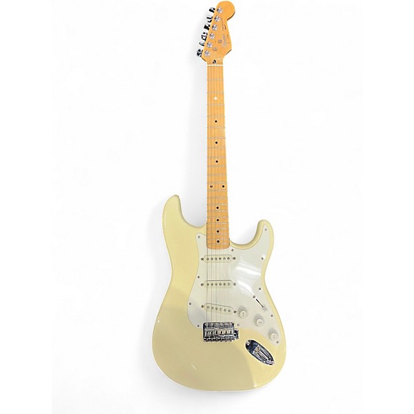 Used Squier Korean-Made Stratocaster Olympic White Solid Body Electric Guitar