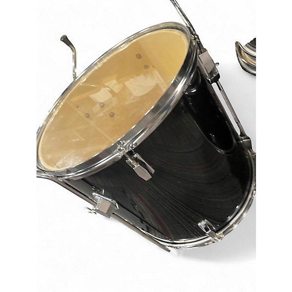 Used TKO 4 Piece DRUM SET BLACK Drum Kit