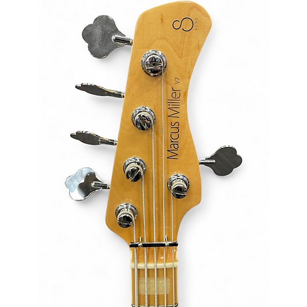 Used Sire Marcus Miller V7 5 String Red Electric Bass Guitar