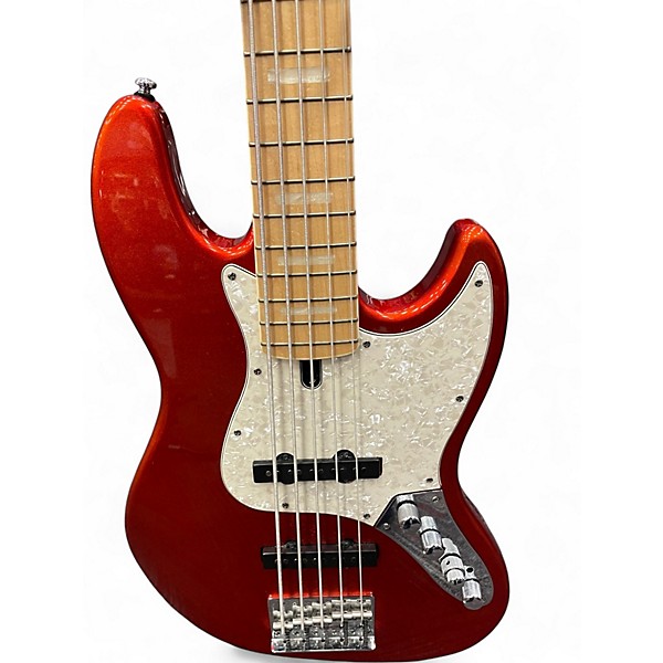 Used Sire Marcus Miller V7 5 String Red Electric Bass Guitar