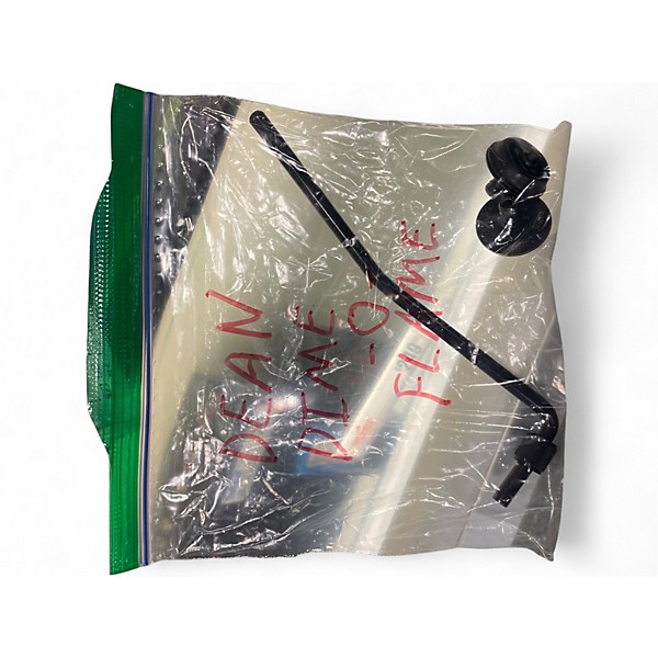 Used Dean Dime-O-Flame Flame on Black Solid Body Electric Guitar