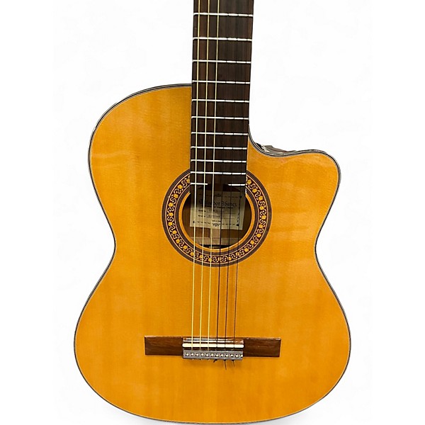 Used Salvador Ibanez GA6CE-14-01 Natural Classical Acoustic Electric Guitar