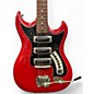 Vintage 1960s Hagstrom III Red Solid Body Electric Guitar